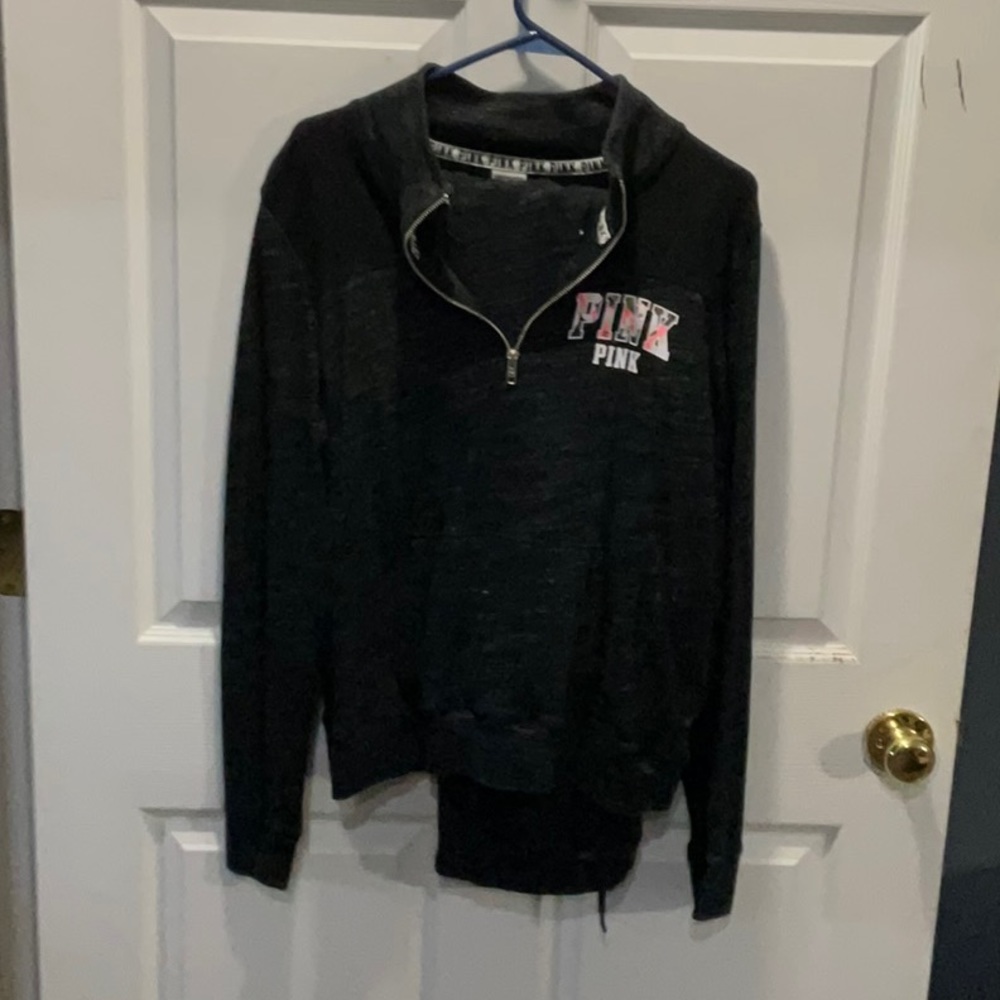Pink by Victoria secret 3/4 zippered sweatshirt